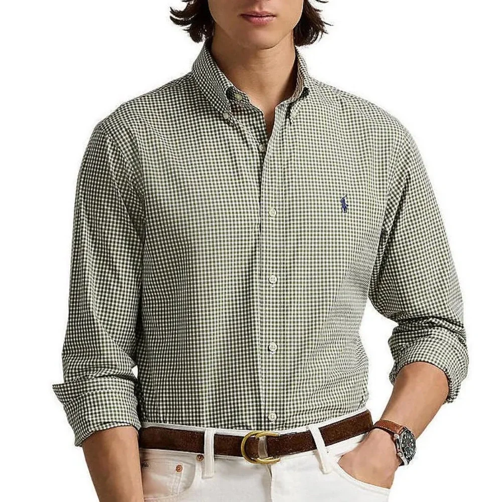 Polo Ralph Lauren Buttondown Shirt Gingham Stretch Poplin Long-Sleeve Men’s XXL